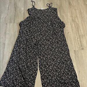 Floral Black Jumpsuit